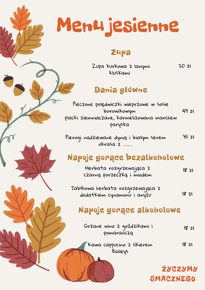 Menu-jesienne